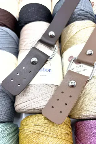 Long Double Leather Bag Strap 80cm - 8