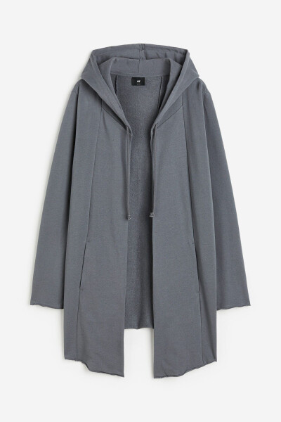 Long hooded cardigan - 1