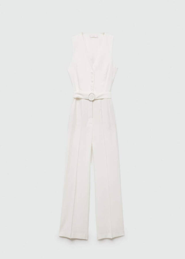 Long jumpsuit with a belt - 16