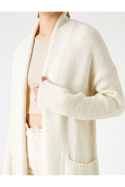 Long Knit Cardigan with Pockets - 17