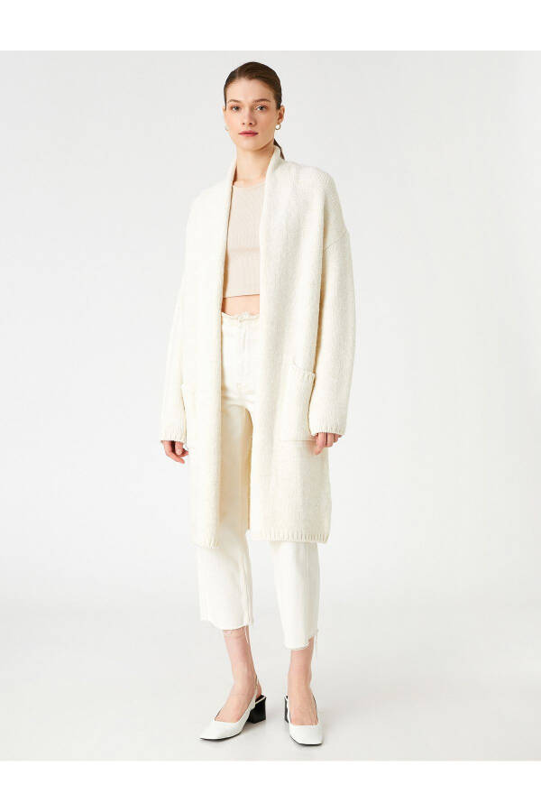 Long Knit Cardigan with Pockets - 9