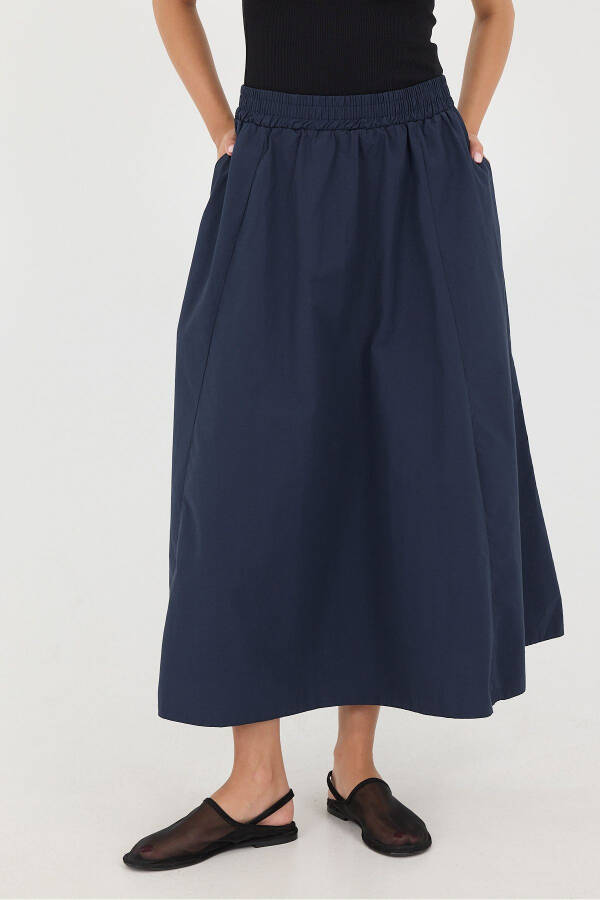 Long Skirt with Elastic Waist and Pockets E13751-L3 - 5