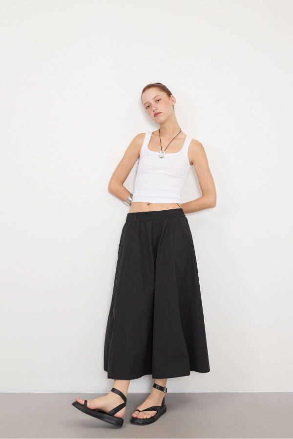 Long Skirt with Elastic Waist and Pockets E13751-L3 - 1