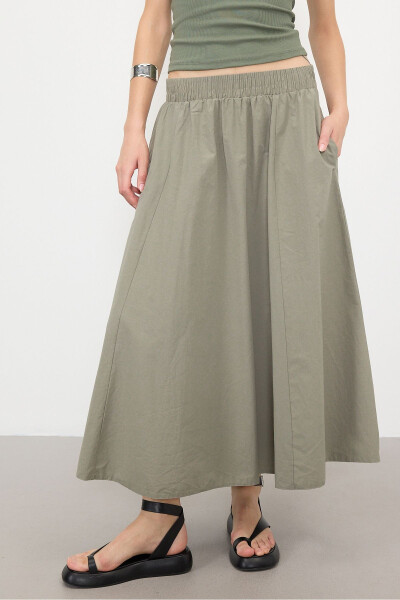 Long Skirt with Elastic Waist and Pockets E13751-L3 - 2