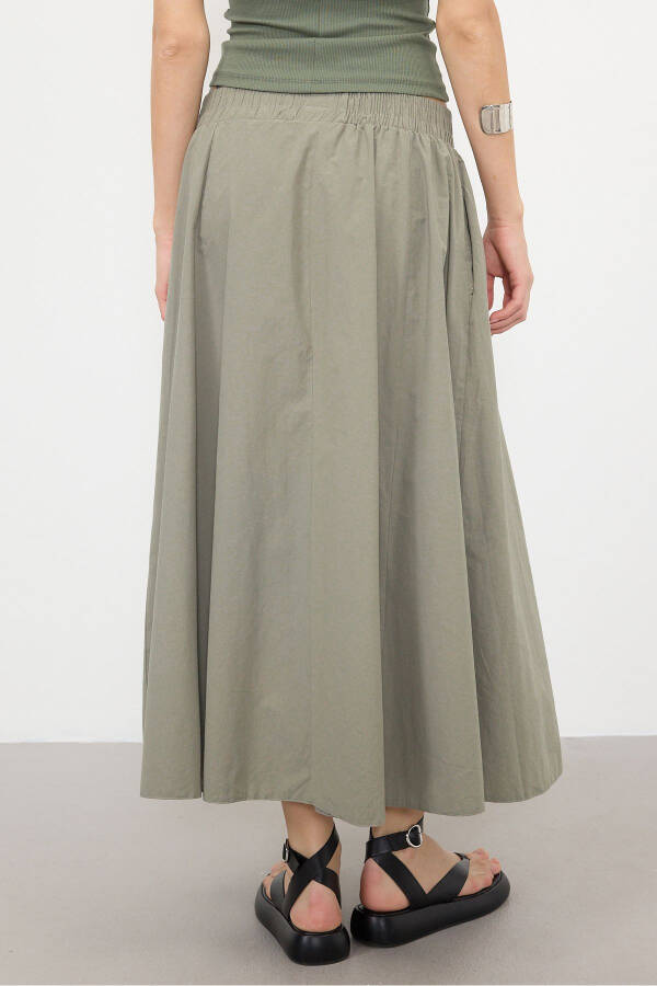 Long Skirt with Elastic Waist and Pockets E13751-L3 - 5