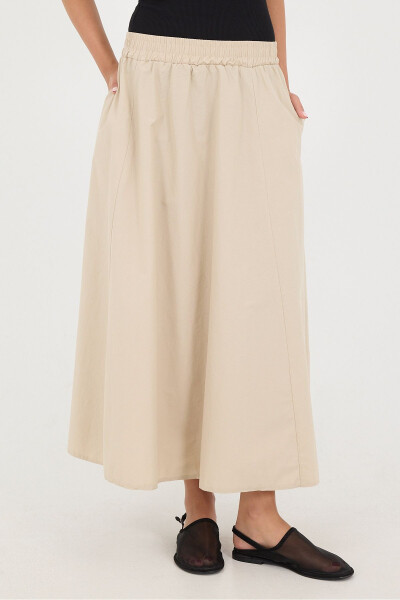 Long Skirt with Elastic Waist and Pockets E13751-L3 - 5