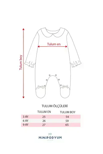 Long Sleeve 100% Cotton Peter Pan Collar Gift Baby Girl Footed Romper 3-9 Months-LIGHT LILAC - MINIPODYUM (1)