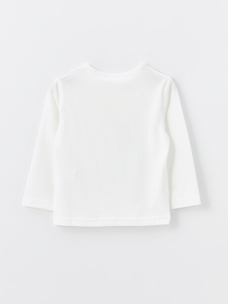 Long Sleeve Baby Boy T-Shirt with Bike Print Crew Neck - 6