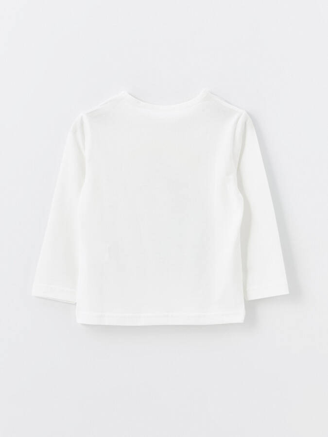 Long Sleeve Baby Boy T-Shirt with Bike Print Crew Neck - 6