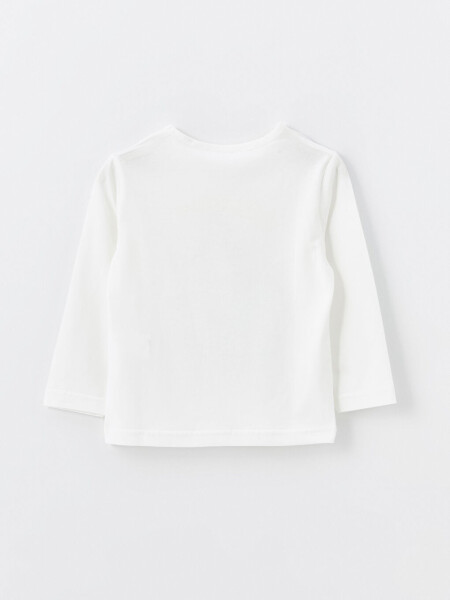 Long Sleeve Baby Boy T-Shirt with Bike Print Crew Neck - 3