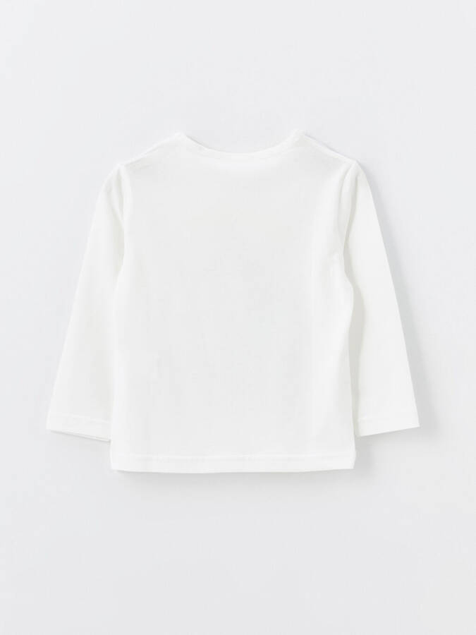 Long Sleeve Baby Boy T-Shirt with Bike Print Crew Neck - 3