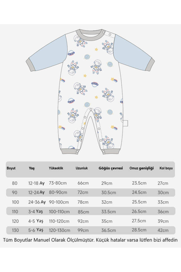 Long Sleeve Baby/Kid Romper-Pajamas-Overall, 100% Organic Cotton, Four Seasons, 12-18 Months - 8