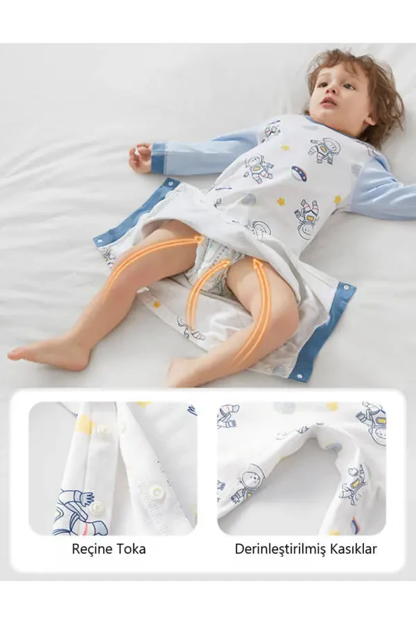 Long Sleeve Baby/Toddler Jumpsuit-Pajamas-Overall, 100% Organic Cotton, All Seasons, 3-4 Years - 4