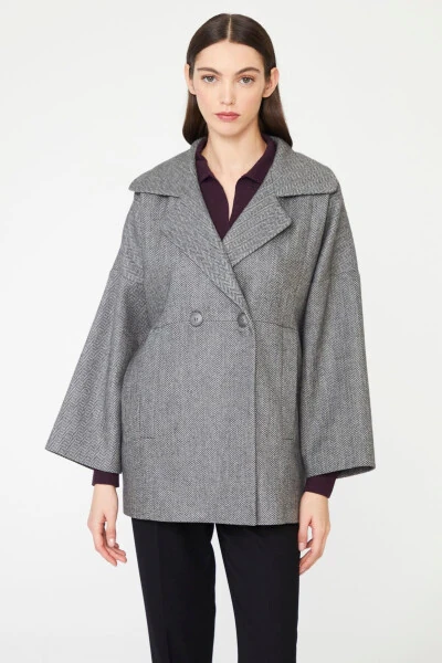 Long Sleeve Back Embroidered Coat - ADL