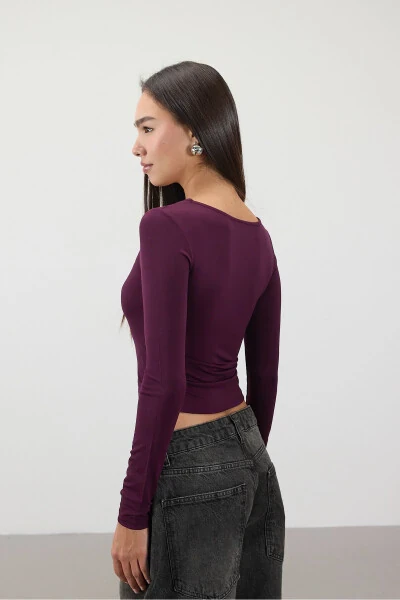 Long Sleeve Basic Blouse B1605-s4 - 5