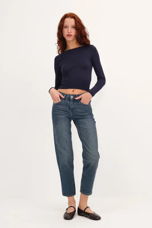 Long Sleeve Basic Blouse B1605-S4 - 6