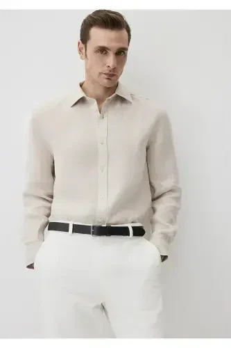 Long Sleeve Beige Men's Shirt 0211496-70134 - MAVI (1)