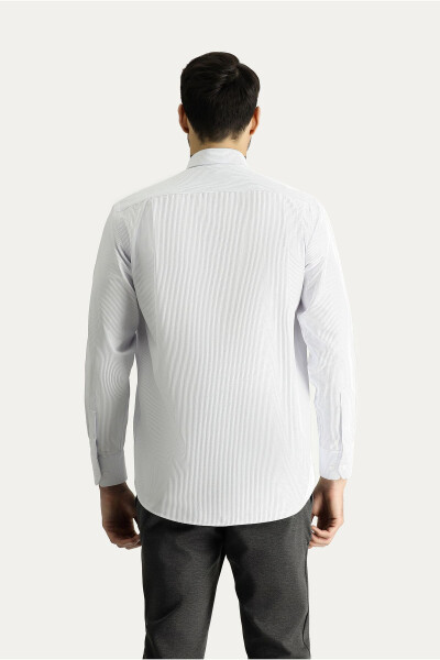 Long Sleeve Classic Striped Cotton Shirt - 15