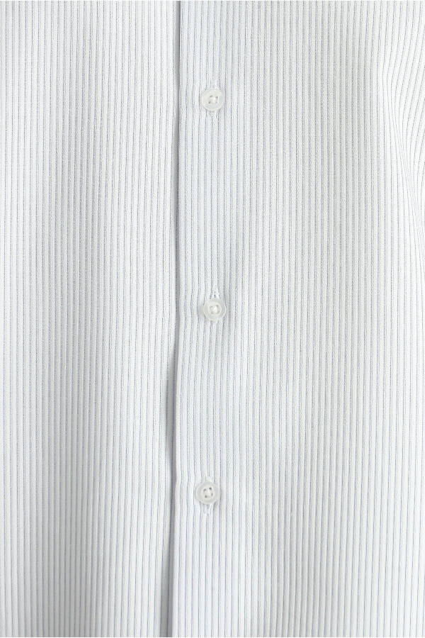 Long Sleeve Classic Striped Cotton Shirt - 11