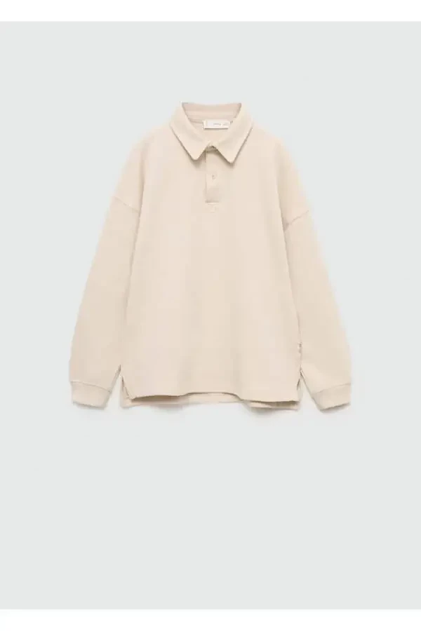 Long sleeve cotton polo shirt - 3