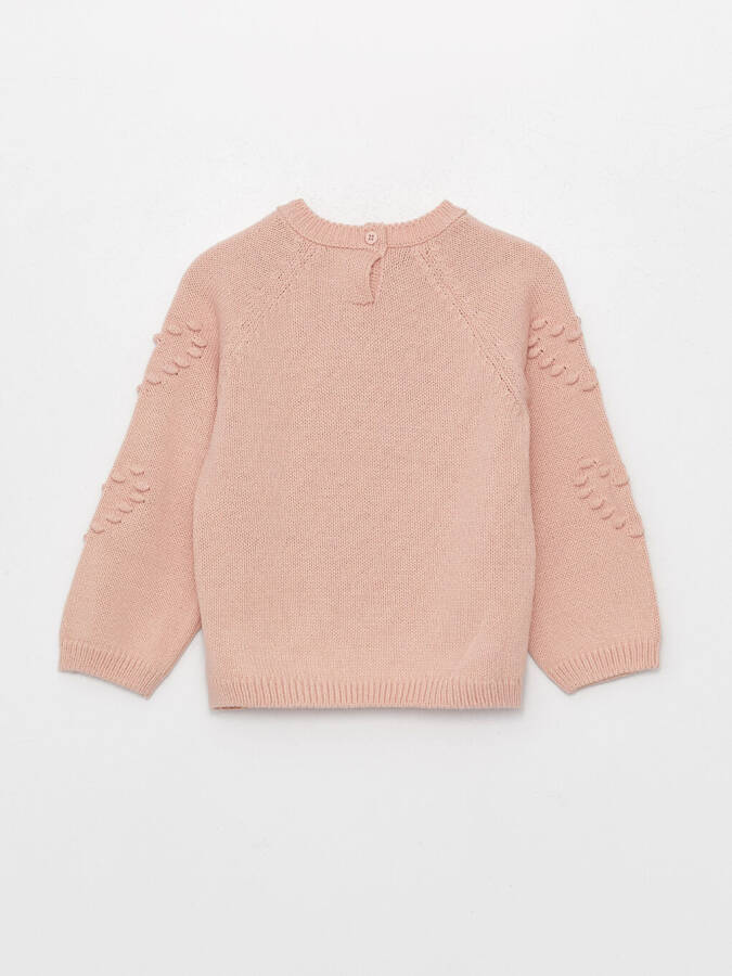 Long Sleeve Crew Neck Baby Girl Knit Sweater - 6