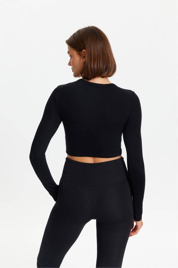 Long Sleeve Crop Top - 7