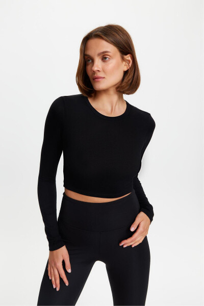 Long Sleeve Crop Top - 17