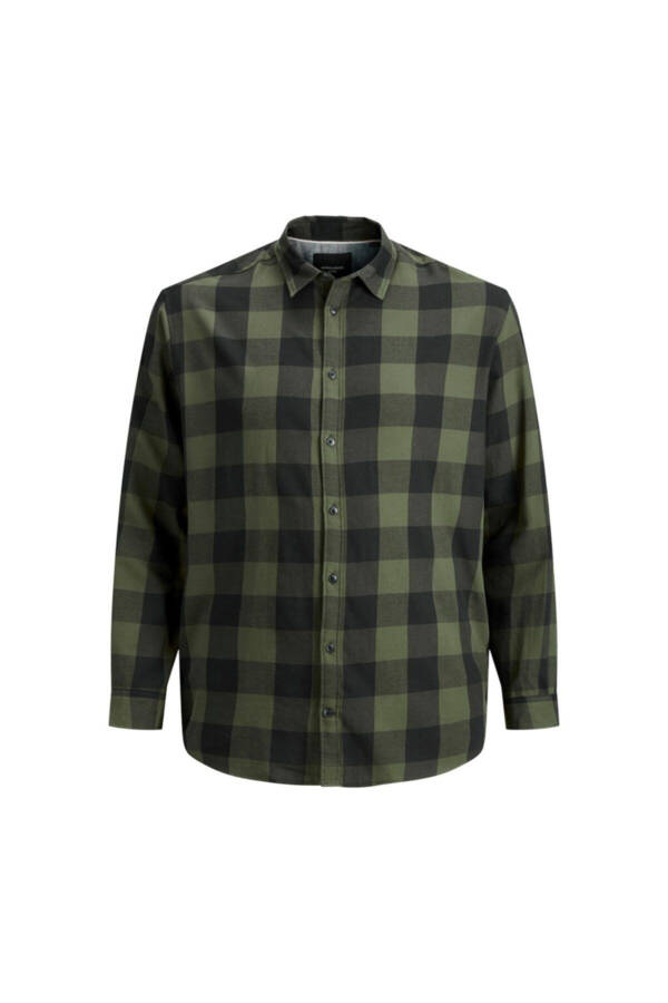 Long Sleeve Gingham Twill Shirt - 1