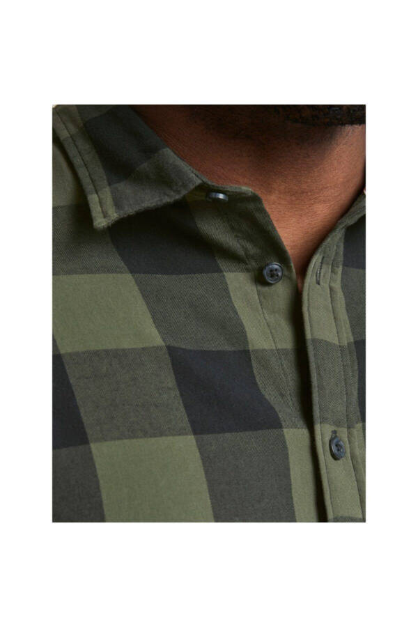 Long Sleeve Gingham Twill Shirt - 7