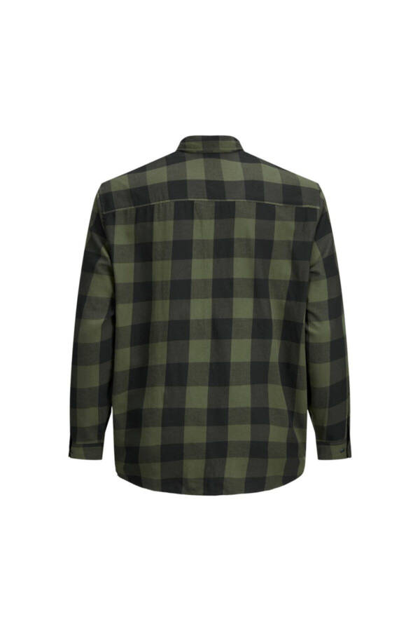 Long Sleeve Gingham Twill Shirt - 5