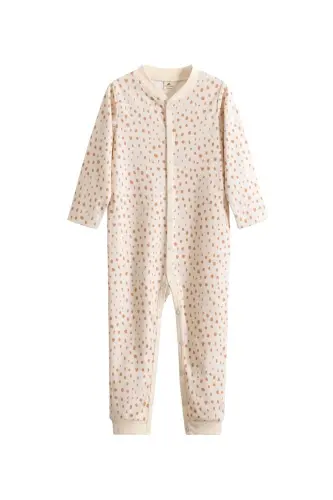 Long Sleeve Jumpsuit Baby Printed Organic Cotton-Polka Dot - MOLICA BABY (1)