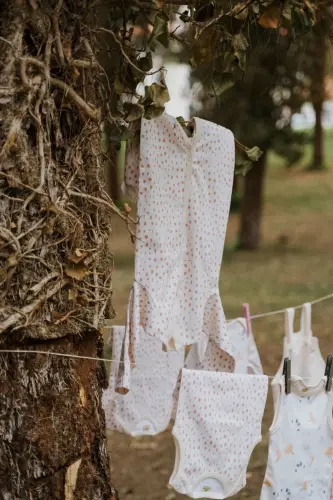 Long Sleeve Jumpsuit Baby Printed Organic Cotton-Polka Dot - 3