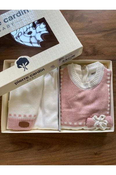 Long Sleeve Knitted Jumpsuit 3-Piece Set - Modazone