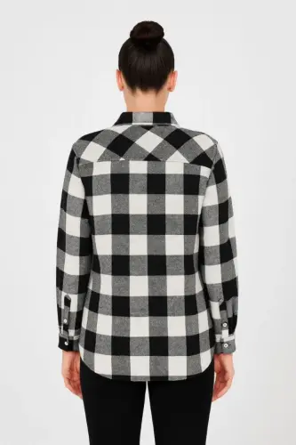 Long Sleeve Lumberjack Shirt - Black - 3
