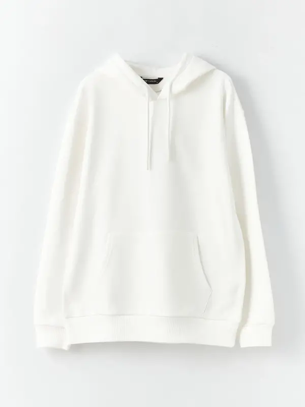 Long Sleeve Men's Thick Hoodie-White - 7