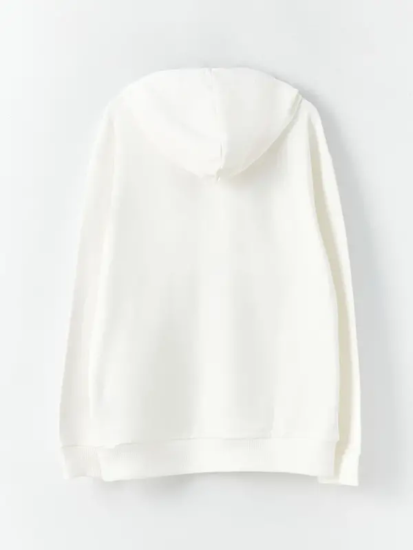 Long Sleeve Men's Thick Hoodie-White - 8