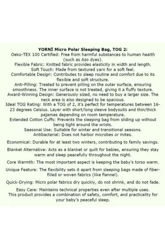 Long Sleeve Oeko-tex Micro Fleece Baby Child Sleeping Bag - 8