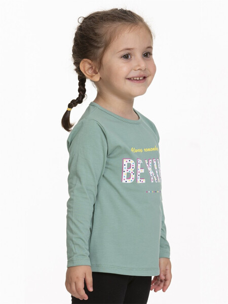 Long Sleeve Printed Baby Girl T-Shirt with Crew Neck - 7