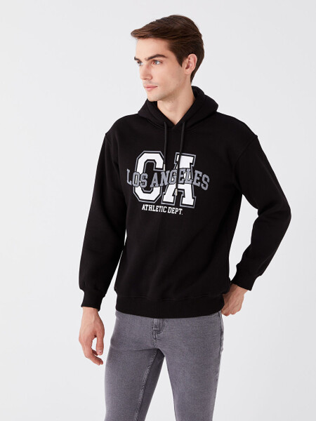 Long Sleeve Printed Men's Hoodie - 12