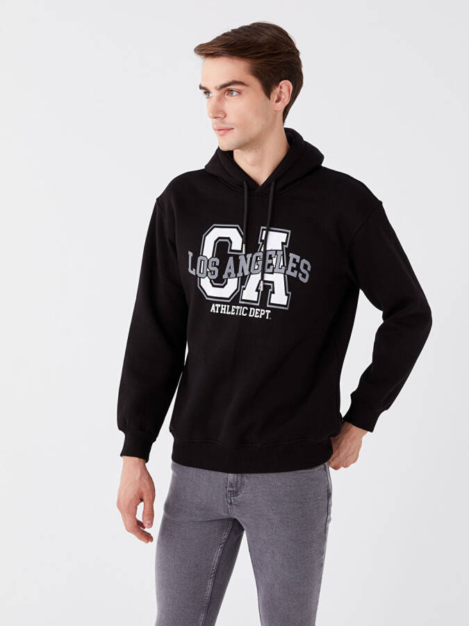 Long Sleeve Printed Men's Hoodie - 2