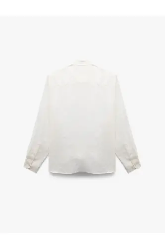 Long Sleeve Regular Fit Button-Down Collar Classic Linen G - KOTON (1)