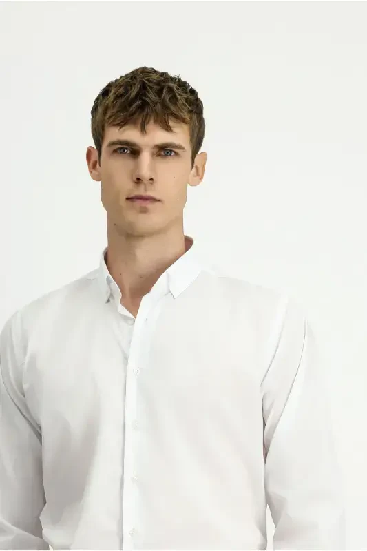 Long Sleeve Regular Fit Non Iron Cotton Shirt - 3