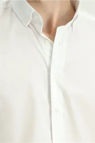 Long Sleeve Regular Fit Non Iron Cotton Shirt - 5