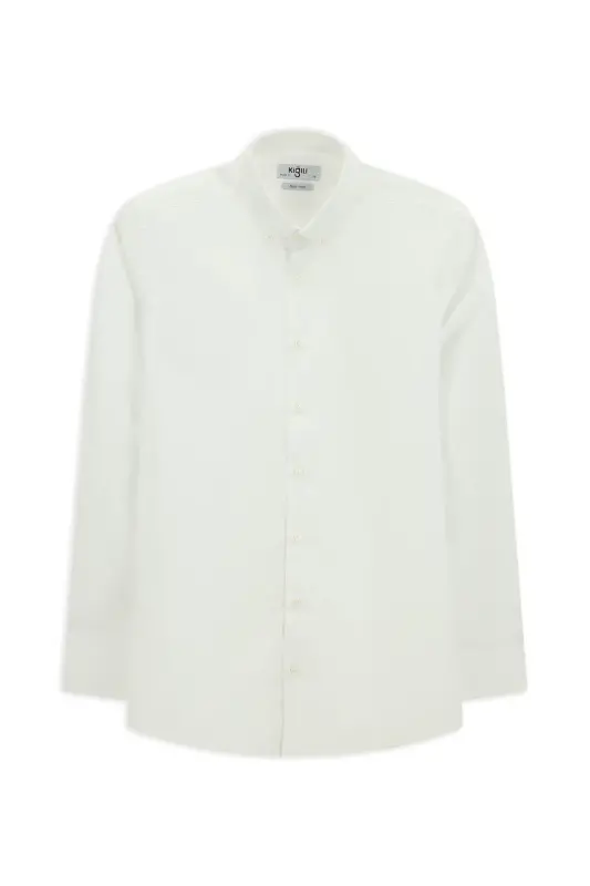 Long Sleeve Regular Fit Non Iron Cotton Shirt - 2