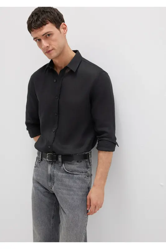 LONG SLEEVE SHIRT Black - 1