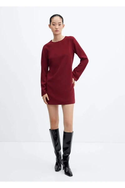 Long Sleeve Short Dress - MANGO (1)