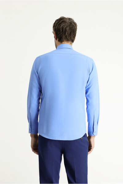 Long Sleeve Slim Fit Classic Cotton Shirt - 9