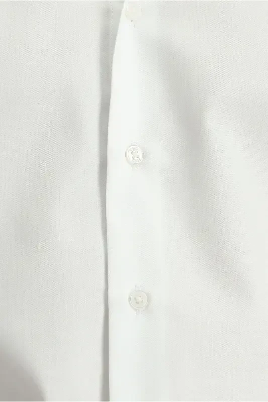 Long Sleeve Slim Fit Narrow Cut Classic Cotton Shirt - 5