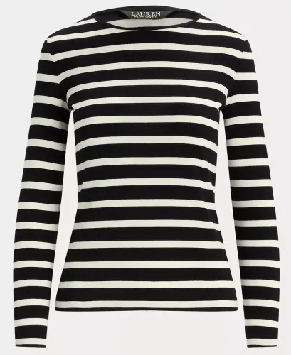 Long-Sleeve Stretch T-Shirt-Black/white - 5