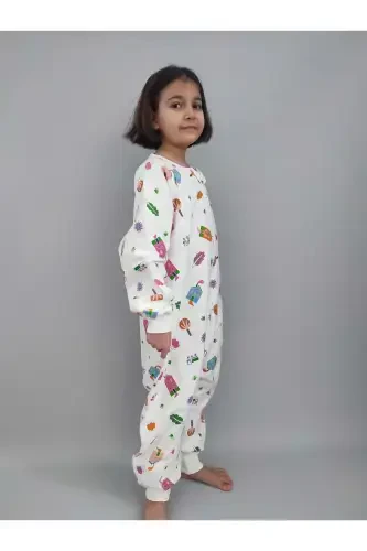 Long Sleeve Winter Baby Girl Sleeping Bag 100% Cotton Special Design 20-24° - RUKİYE YAVUZ PAMUK PAZEN (1)